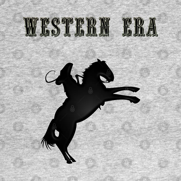 Western Era -  Cowboy on Horseback 9 by The Black Panther